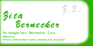 zita bernecker business card